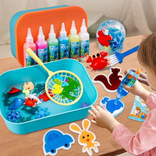 Đồ Chơi Trẻ Em Bộ Tạo Hình Nước 3d Bột Màu Phép Thuật DIY Hình Động Vật Đáng Yêu Cho Bé
