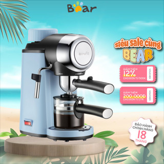 Máy pha cà phê Espresso Bear A02N1 tự động, 5 Bar, Tọa bọt sữa, nhỏ gọn, thanh lịch, BH 18 Tháng
