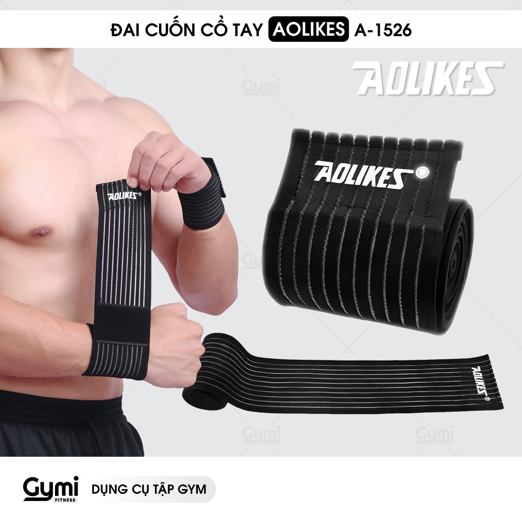Quấn Cổ Tay Aolikes A-1526 - Đai Cuốn Bảo Vệ Cổ Tay Thể Thao