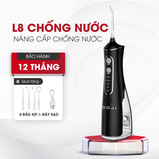 Tăm nước DOJI chính hãng 4 chế độ, nâng cấp chống nước, công suất mạnh, tặng 4 vòi xịt, dây sạc USB
