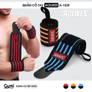 [1 ĐÔI] Quấn Cổ Tay Aolikes A-1539 | Dài 60cm | Quấn Bảo Vệ Tập Gym Cao Cấp Chính Hãng