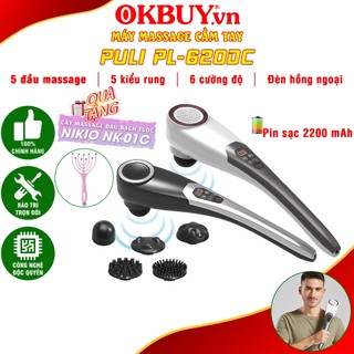 Máy massage cầm tay pin sạc 5 đầu Hàn Quốc PULI PL-620DC - 5 chế độ mát xa | OKbuy