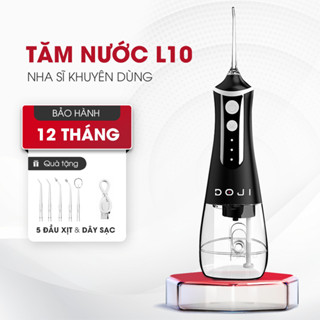 Máy tăm nước DOJI 3 chế độ, chống thấm nước, công suất mạnh, Tặng kèm 5 đầu xịt, dây sạc