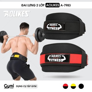 Đai Lưng 2 Lớp Aolikes A-7983 | Nịt Lưng Tập Gym | Bảo Vệ Lưng A-7983