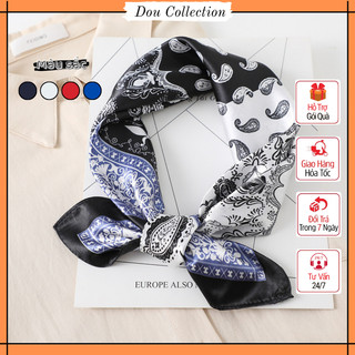 [NowShip2h] Khăn turban bandana EXO lụa nam nữ unisex họa tiết tế bào hai màu chất lụa Satin - 60x60cm - Mã B009