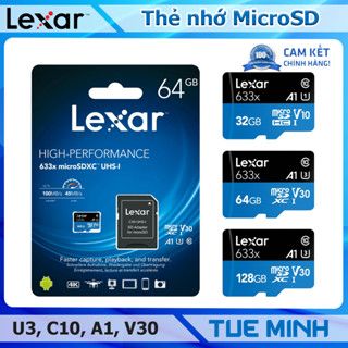 Thẻ nhớ Micro SD Lexar - SDXC UHS-I High Performance 633x 100MB/s U3