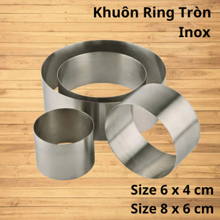 Khuôn Ring Inox Tròn Không Đáy, Dùng Làm Bánh Lạnh, Bánh Mousse, Bánh Chessse. (Nhiều Size)
