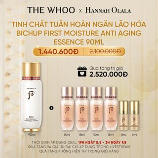Hannah Olala x Whoo x Tinh chất tuần hoàn ngăn lão hóa The history of Whoo Bichup First Moisture Anti Aging Essence 90ml