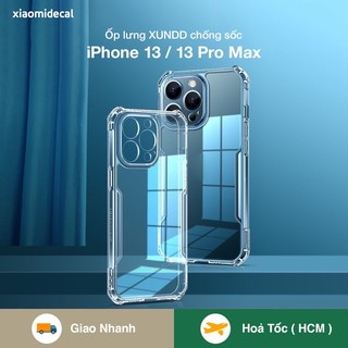 Ốp lưng XUNDD iPhone 13 / 13 Pro Max viền TPU chống sốc, trong suốt