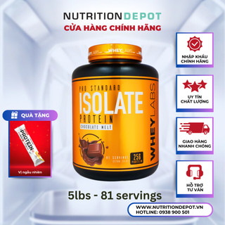 Sữa tăng cơ Whey Protein Isolate Wheylabs Pro Standard hộp 2.27kg - Nutrition Depot VN