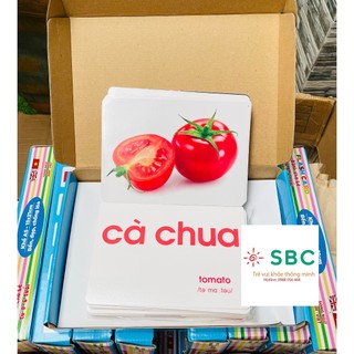 (Hỏa tốc HCM + File nghe Tiếng Anh) Thẻ học thông minh TGXQ size A5 15x21cm 100 thẻ 15 chủ đề ivory 400 flashcard