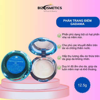 Phấn nén Gadania chống nắng, trang điểm mỏng mịn tự nhiên 12,5g Tone sáng - 01