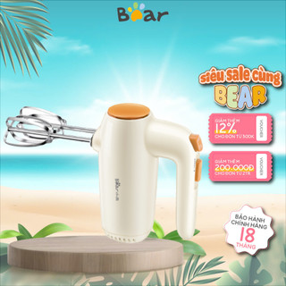Máy đánh trứng cầm tay mini Bear DDQ-B01K1,125W, 5 tốc độ, que inox, đánh kem/bơ/sữa, BH 18 tháng