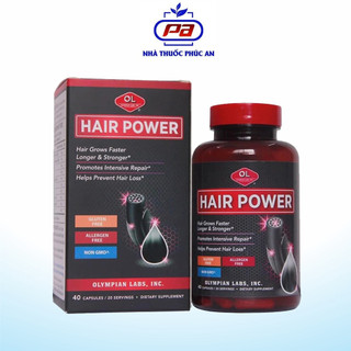 Viên uống giảm rụng tóc, kích thích mọc tóc hair power olympian labs mỹ 40 viên