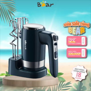 Máy đánh trứng kem bơ trộn bột cầm tay bear ddq b02l1 , 300w, 10 chế độ đánh, bh 18 tháng