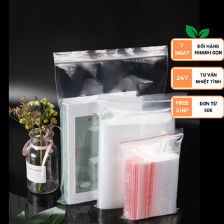 100g Túi zip chỉ đỏ các kích cỡ