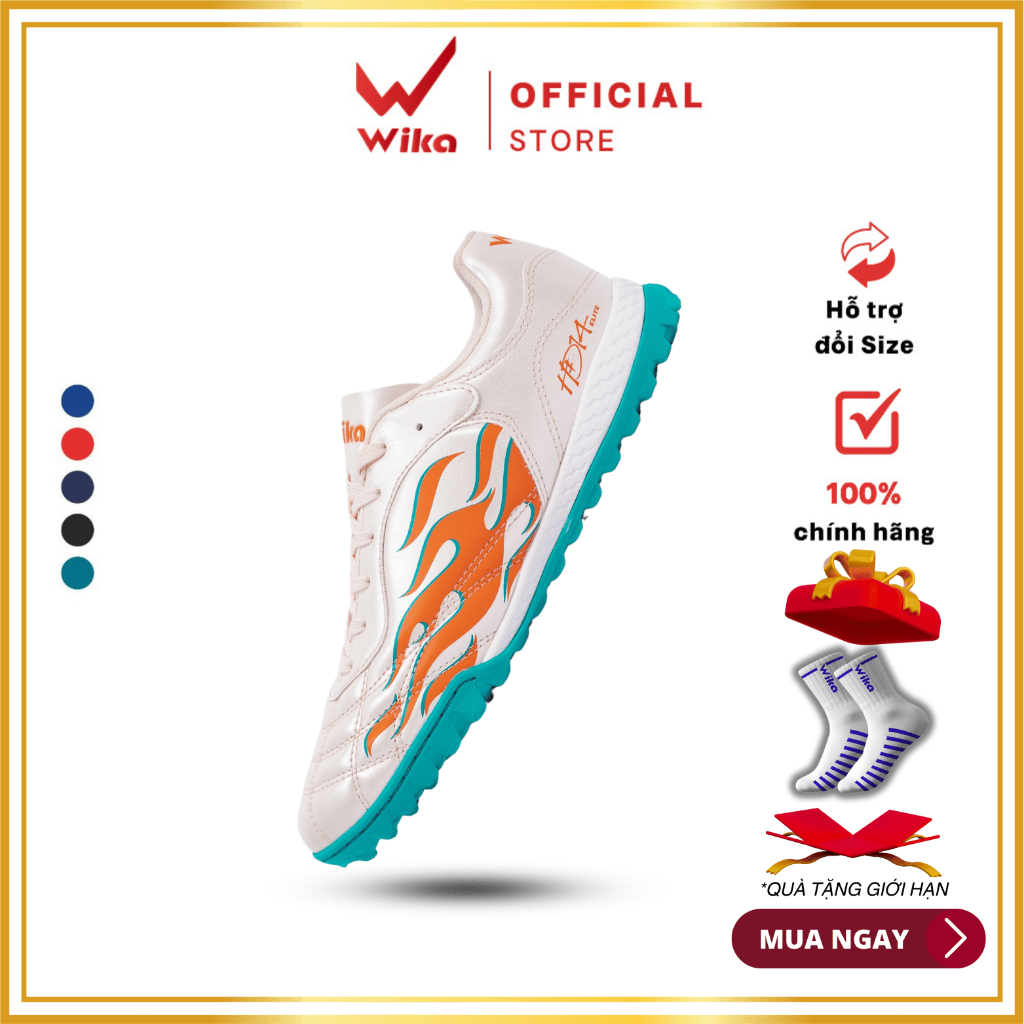 GIẦY ĐÁ BÓNG WIKA HĐ14 ELITE,Chất liệu Da Hyper-Light mới nhất, Nano chống thấm.