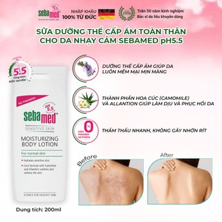 Sữa dưỡng thể cấp ẩm toàn thân cho da nhạy cảm Sebamed Moisturizing Body Lotion pH5.5 (200ml)