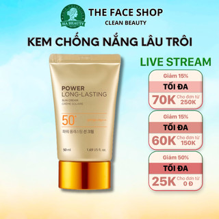  Kem chống nắng dưỡng da lâu trôi The Face Shop Power Long Lasting 50 ml 