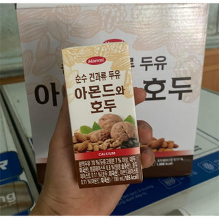 Sữa đậu đen hạnh nhân óc chó HANMI 1 lốc 16 hộp date t2-5/2025 mẫu mới