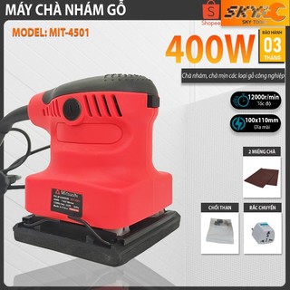Máy chà nhám vuông, máy chà gỗ, máy chà cầm tay Mitsushi-4501 công suất 400w.