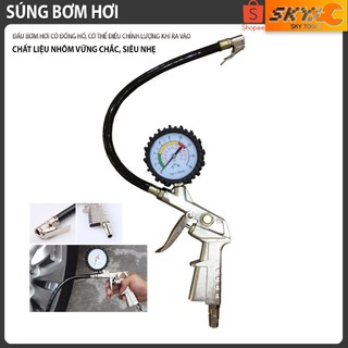 Đầu bơm xe, Dụng cụ bơm hơi có đồng hồ, chính hãng ETOP, bơm lốp xe máy, xe ô tô - Đồng hồ bơm hơi, sử dụng cùng máy nén