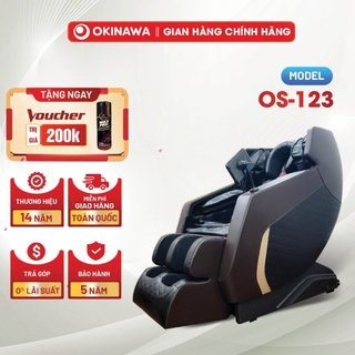 Ghế massage toàn thân Okinawa OS-123, con lăn 3D cố dịnh công nghệ mới 2023