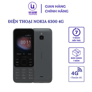 Điện thoại NOKIA 6300 4G  bản 2 sim thiết kế bền bỉ, tặng kèm pin sạc, bảo hành 12 tháng