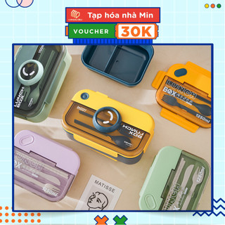 Hộp Cơm Văn Phòng Cao Cấp 2 Ngăn 1100ml & 3 ngăn 1250ml & 1400ml + Kèm Muỗng Đĩa
