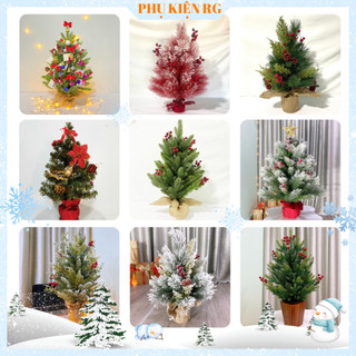 Cây thông Noel để bàn 60cm cây thông Noel mini trang trí giáng sinh trưng bày phòng khách làm quà tặng