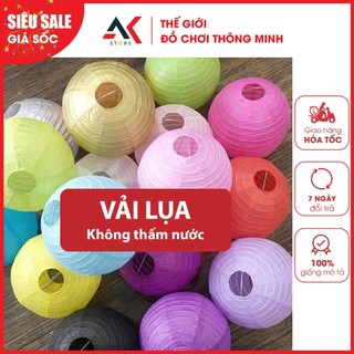 Đèn Lồng Tròn VẢI LỤA Chống Nước Giá Rẻ Trang Trí Trung Thu Lễ Tết, Nhà Hàng, Quán Cà Phê, Khu Vui Chơi Ngoài Trời