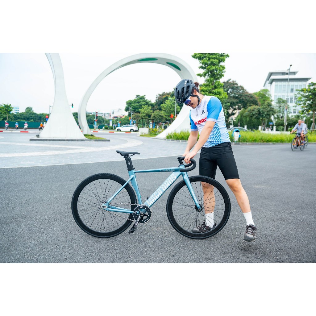 Xe đạp Fixed Gear  Magicbros CX7 nhôm màu Xám xanh