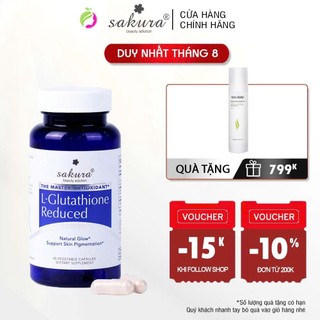 Viên uống trắng da chống lão hóa Sakura L-Glutathione Reduced 60 viên
