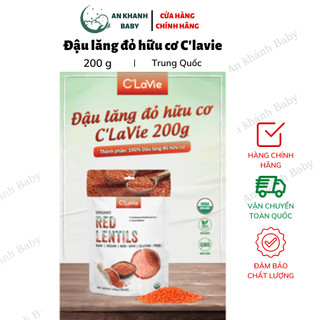Đậu lăng đỏ hữu cơ c'lavie 200g date 12/2024