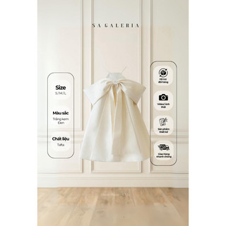Váy tiểu thư thiết kế cao cấp, Váy màu trắng be dịu dàng - EMMA DRESS - Sa Galeria