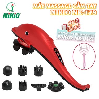 Máy massage cầm tay cá heo pin sạc 7 đầu Nikio NK-178