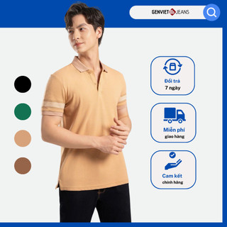 Áo polo genviet cộc tay nam d5321t8186