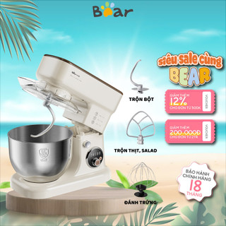 Máy đánh trứng- trộn bột để bàn bear sjj-e08g1, 5l, đa năng đánh bơ,kem,trộn thịt,salad, bh 18 tháng