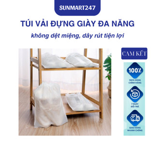 Túi vải đựng giày đa năng, không dệt miệng, dây rút tiện lợi