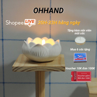 Cốc nến thơm hoa sen, cốc đựnng nến tealight - cốc hoa sen khuếch tán tinh dầu