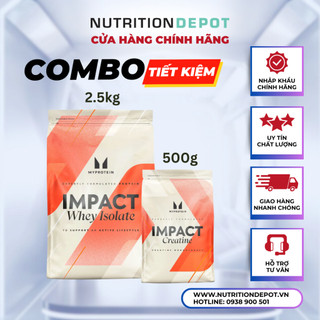 Combo Tăng cơ và Sức Mạnh 05| Impact Whey Isolate 2.5kg và Creatine 500g Myprotein - Nutrition Depot