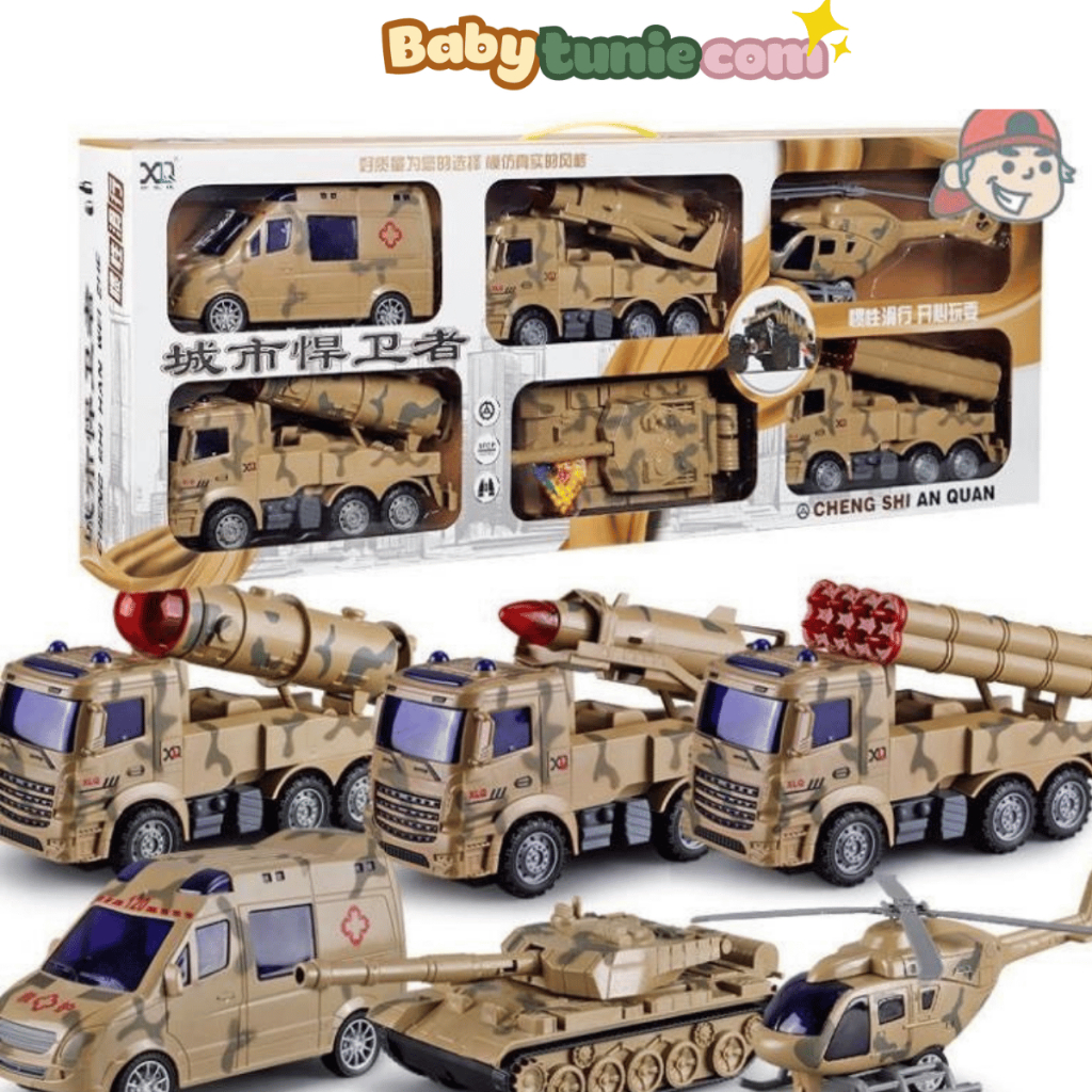 Set 6 xe đồ chơi công trình xây dựng