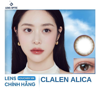Kính áp tròng 1 ngày màu Soul Brown Clalen iris, lens mắt màu nâu có độ cận - Lens Optic