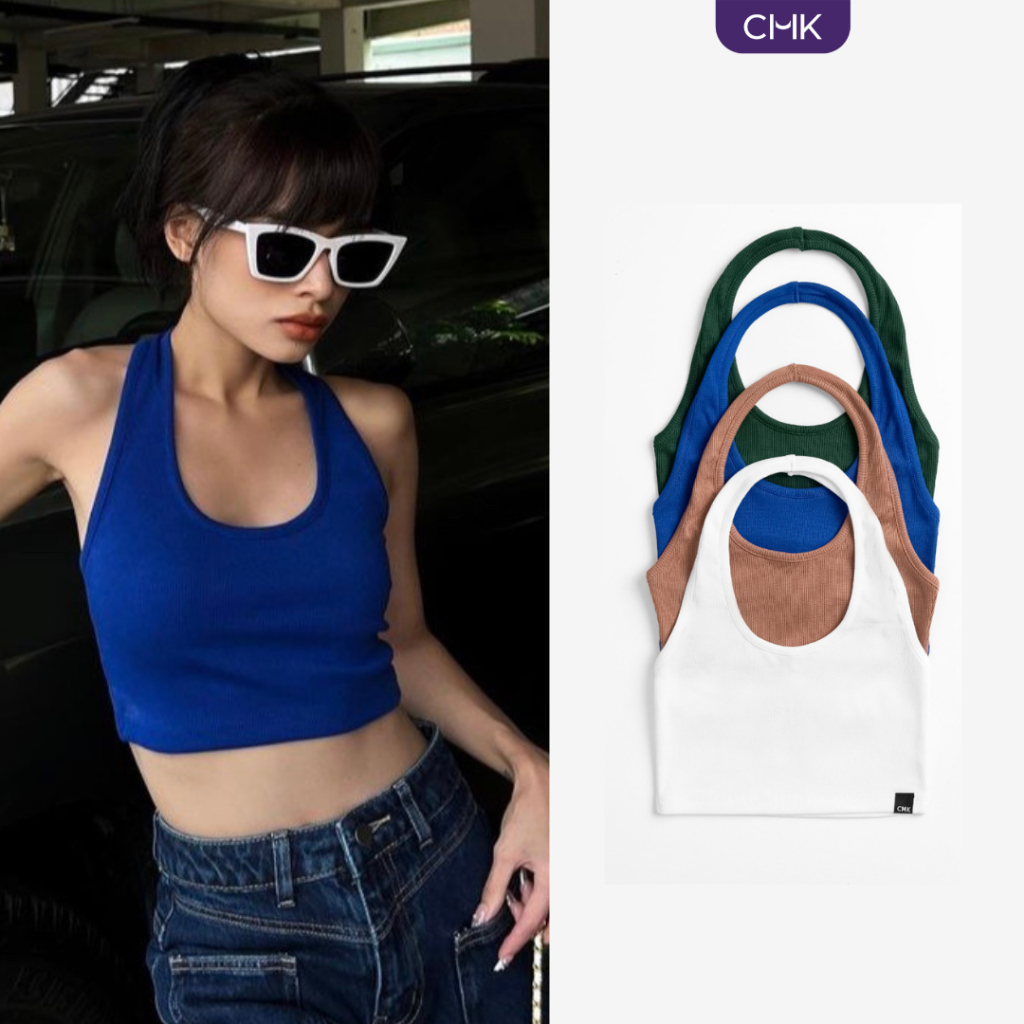 Áo croptop cổ yếm CHICMONKI CAT02