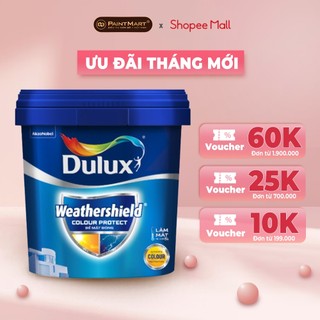 Sơn tường ngoài trời DULUX Weathershield Colour Protect lon 5 lít chống phai màu