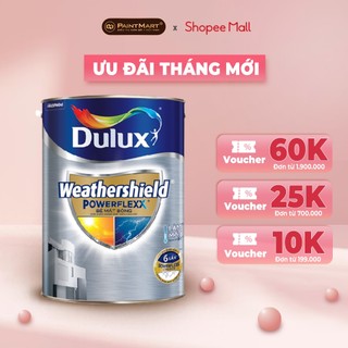 Sơn tường ngoài trời Dulux Weathershield Powerflexx lon 1L chống thấm chống phai màu