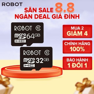 Thẻ Nhớ Micro SD ROBOT TF Card 16GB/ 32GB/ 64GB - Dành Cho Nhiều Loại Thiết Bị Camera, Laptop, Loa, Điện Thoại