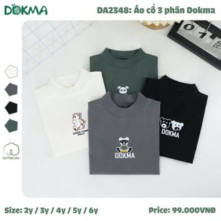 2-6Y Áo cổ 3 phân chất modal mềm mại Dokma DA2348