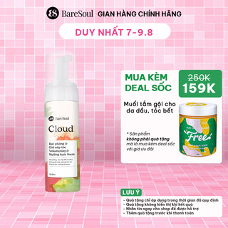 Livestream Bọt xịt phồng và giữ nếp tóc 18 tiếng BareSoul Cloud Styling Hair Foam 150ml