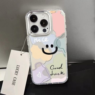 Ốp iPhone tpu mềm trong suốt bảo vệ camera hình mặt cười thích hợp cho iphone 11 7 8 plus 13 pro max 12 pro max